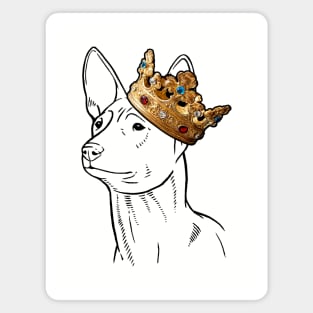 Basenji Dog King Queen Wearing Crown Magnet